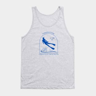 Freediving - A Breath of Fresh Depth| Freediving | Freediver | Ocean lover | Diver | Apnea Tank Top